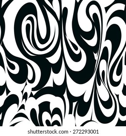 seamless black and white vector of liquid pattern