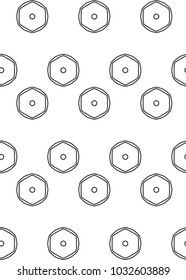 Seamless black and white vector pattern in geometric ornamental style