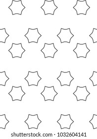 Seamless black and white vector pattern in geometric ornamental style