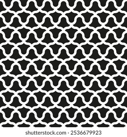 Seamless black and white vintage arabic pattern vector