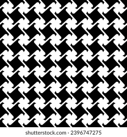 Seamless black and white vintage textile fabric pattern