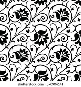 Seamless black and white wallpaper Pattern