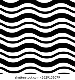  Patrón ondulado blanco y negro sin costuras de la línea para los fondos modernos del Diseño gráfico
