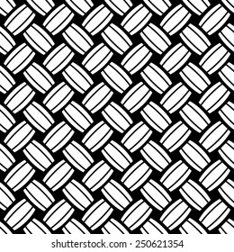 Seamless black and white weave texture 