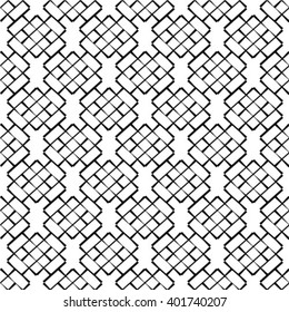 Seamless black and white woven pattern vector