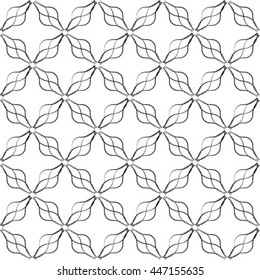 Seamless black and white woven pattern vector