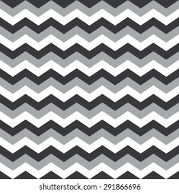 Seamless black and white zigzag chevron blend pattern vector