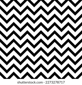 Seamless black and white zigzag stripes pattern Vector