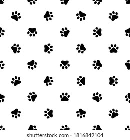 Paw Print Pattern Vector Illustration Stock Vector (Royalty Free) 523462396