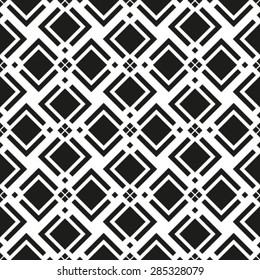 Seamless black woven pattern vector.