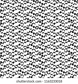Seamless Black Zig Zag Two-Tone White Background Vector Pattern