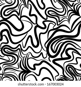seamless black-and-white abstract pattern