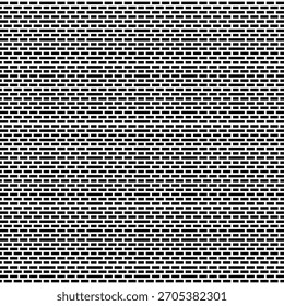 Seamless black-and-white brick-style geometric pattern forming a dense modern abstract texture.