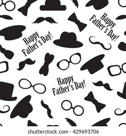 Seamless black-and-white pattern to the father's day