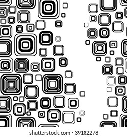Seamless black-and-white retro pattern
