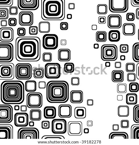 Seamless black-and-white retro pattern