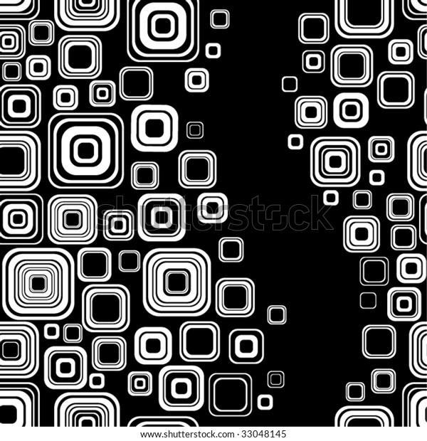 Seamless black-and-white retro pattern