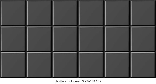 Seamless blackceramic wall tiles background vector illustration