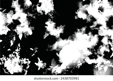 seamless black-white grunge background. Old grunge background black and white vector. The texture of the ink spots. Black and white Grunge texture. Grunge Background.