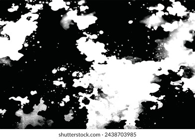 seamless black-white grunge background. Old grunge background black and white vector. The texture of the ink spots. Black and white Grunge texture. Grunge Background.