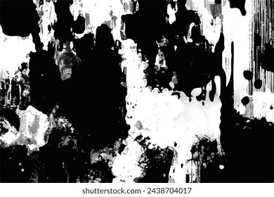 fondo de grunge blanco y negro sin costuras. Vector blanco y negro de fondo grunge antiguo. La textura de las manchas de tinta. Textura Grunge en blanco y negro. Fondo Grunge.