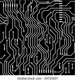 Seamless black&white microcircuit-style background