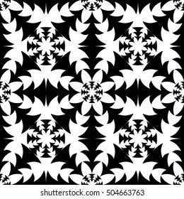 Seamless black-white pattern from Christmas trees. Christmas background. Vector illustration of decorations for Christmas holiday cards, greetings, invitations, gifts.