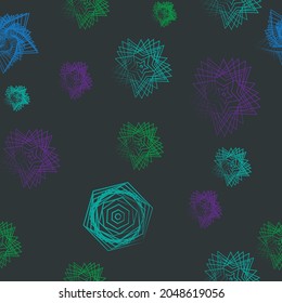 Seamless blend shapes on black color. good to print on background, fabric, textile and garment.