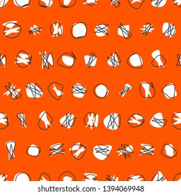 Seamless blobs background. Childish pattern in multi colors.