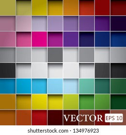 Seamless Blocks Colour Background, Vector Eps 10