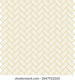 seamless blocks line art  with zigzag patterns. Design line art vector in gold