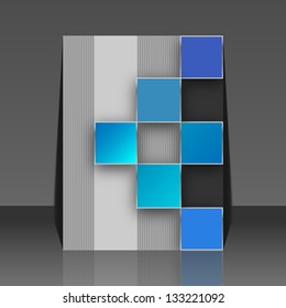 Seamless blocks vector background - flyer design