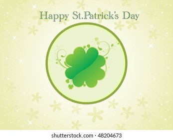 seamless bloom background with beautiful shamrock