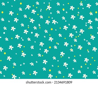  Seamless blooming white jasmine flower,Vector hand drawing illustration.   Abstract jasmine floral pattern.