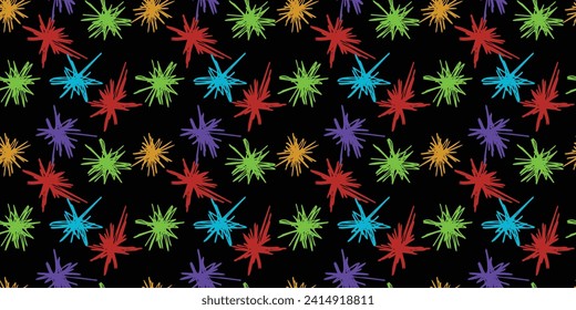 Seamless blotchy salute pattern.Vector illustration.
