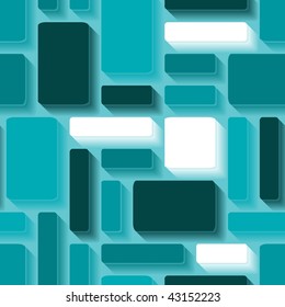 Seamless blue 3d tile pattern