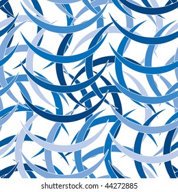 Seamless blue abstract swirl pattern