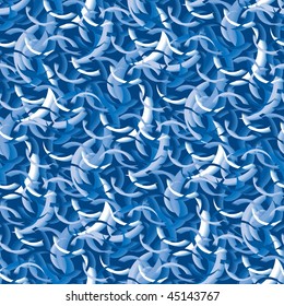 Seamless blue abstract swirl pattern