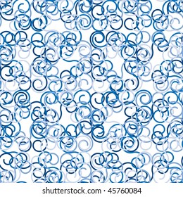 Seamless blue abstract swirl pattern