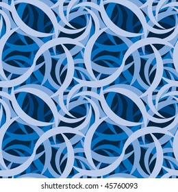 Seamless blue abstract swirl pattern