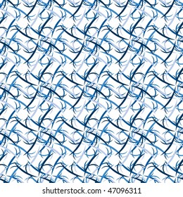 Seamless blue abstract swirl pattern