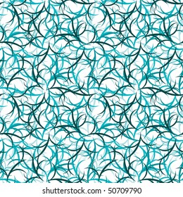 Seamless blue abstract swirl pattern