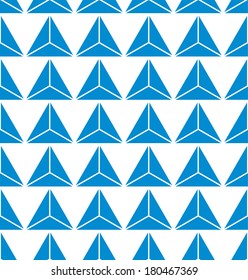 seamless of blue abstract triangle background vector