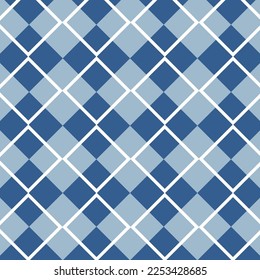 Nahtlose blaue Rautenmuster mit klassischem Stoffdiamantenmuster