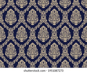 Floral Pattern Wallpaper Baroque Damask Seamless Stock Vector Royalty  Free 697223542  Shutterstock