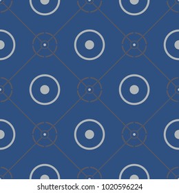 Seamless blue background. With geometric patterns for wallpapers, textile and fabrics