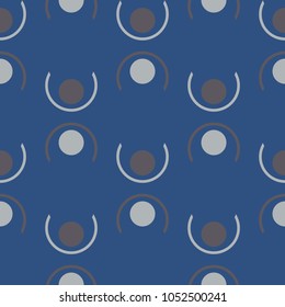 Seamless blue background. With geometric patterns for wallpapers, textile and fabrics