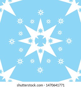 Seamless blue background on white abstract shape pattern vector