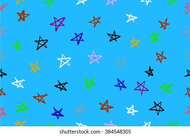 Seamless blue Background - Stars 
