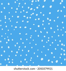 Fondo azul transparente con pequeños puntos blancos desiguales. Ilustración del vector